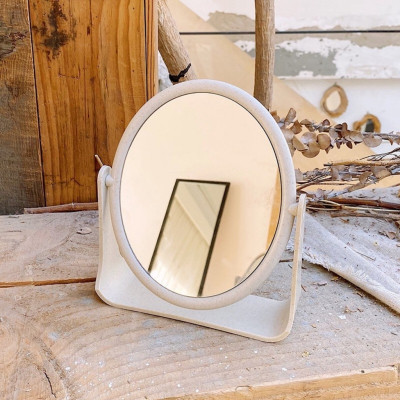 Gương trang điểm để bàn 2 mặt xoay 360 độ, Gương lúa mạch nhỏ gọn phong cách vintage - Chính hãng MINIIN (Giao mẫu ngẫu nhiên)