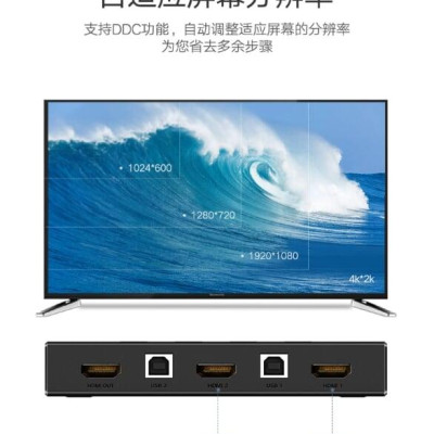 Ugreen UG50744CM200TK Màu Đen Bộ chuyển mạch KVM gộp 2 máy tính 1 màn hình - HÀNG CHÍNH HÃNG