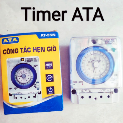 Công tắc hẹn giờ cơ ATA AT35N có pin sạc dự trữ hơn 300 giờ - Hàng chính hãng