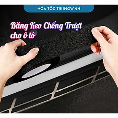 5cm x 2.5m Băng Keo Nhám Chống Trơn Trượt Cầu Thang, Bậc Cửa Oto MÀU ĐEN