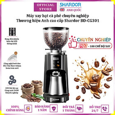 Máy xay cà phê chuyên nghiệp thương hiệu cao cấp Shardor BD-CG301 - Công suất 260W - 100 chế độ xay - Hàng nhập khẩu