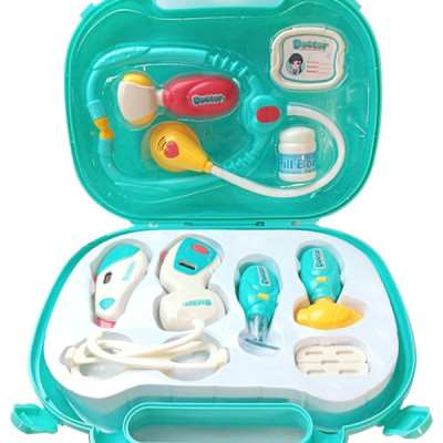 Bộ Đồ Chơi Bác Sĩ - Màu Xanh Có Đèn Và Âm Thanh Giả Lập DUKA - 660-67