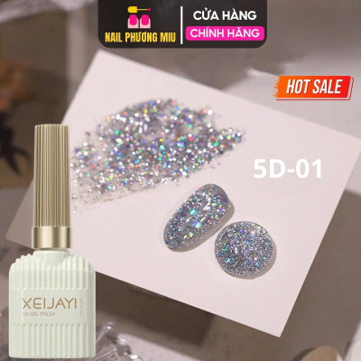Sơn Gel Nhũ Đài Milan Siêu Sáng Làm Nail, Màu Bạc 02 Lấp Lánh Chai 15ml Cho Móng Lộng Lẫy, Bền Màu, Dễ Sử Dụng