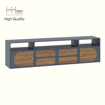 [Happy Home Furniture] BANA, Kệ TV 2 cửa mở - 4 ngăn kéo, 200cm x 40cm x 52cm ( DxRxC), KTV_033