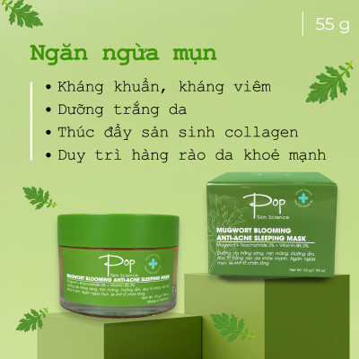 Mặt Nạ Ngủ Ngải Cứu Ngừa Mụn Sáng Da POP