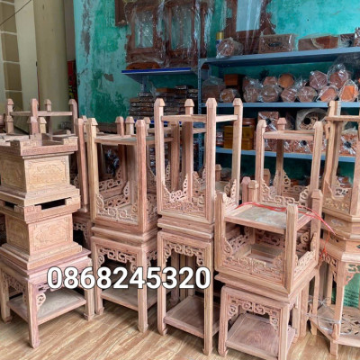 Đôn gỗ hương đá để đồ đa năng kt cao 60×30cm