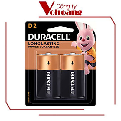 Vỉ 2 Viên Pin Đại ( Pin D ) 1,5V DURACELL Siêu Bền - Hàng chính hãng
