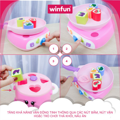 Đồ chơi nấu ăn Winfun 3-in-1 có đèn nhạc 0762 