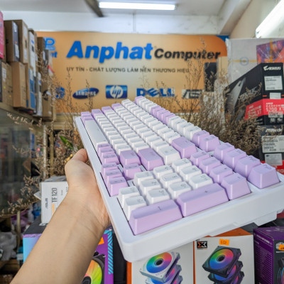 Bàn phím cơ NEWMEN GM328 Purple-White Blue switch - Hàng Chính Hãng