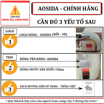Máy ép dầu thực vật nóng và lạnh thương hiệu Anh Quốc cao cấp Aosida WF-ZN168 - Hàng Nhập Khẩu