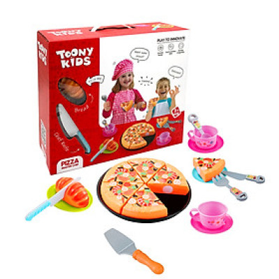 Đồ Chơi Nấu Ăn Bộ Pizza TOONYKIDS - Đồ Chơi Nhà Bếp Cho Bé - Pizza Master Chef TN134 [Tặng Kèm Sticker]