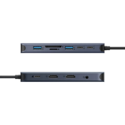 HUB chuyển đổi HyperDrive Next 11 in 1 Port Dual 4K60Hz HDMI USB-C Hub - Truyền tải dữ liệu nhanh - HD4006GL - Hàng Chính Hãng 