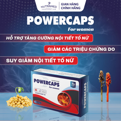 Viên uống Powercaps For Women hỗ trợ tăng cường sinh lý và cân bằng nội tiết tố nữ (30 viên) - Nutramed