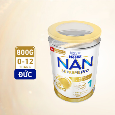 Thùng 6 lon Sữa bột Nestlé NAN SUPREMEPRO 1 800g nhập khẩu Đức với 5HMO & đạm Gentle Optipro (Dành cho trẻ từ 0 - 12 tháng tuổi)