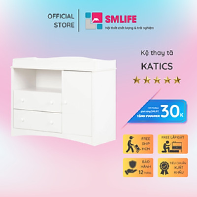 Kệ gỗ thay tã cho bé SMLIFE Katics