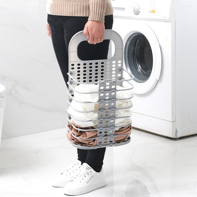 Giỏ nhựa đựng đồ gấp gọn thông minh Việt Nhật tặng móc dính, giỏ treo tường đựng quần áo đồ dùng nhà tắm - HÀNG VIỆT NAM