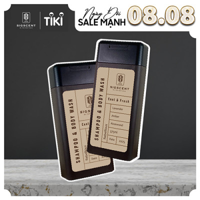 Sữa tắm dầu gội cho nam hương nước hoa 375ml Rebellious thương hiệu SIGSCENT - COMBO 2