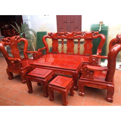 bộ bàn ghế phòng khách minh quốc đào gỗ xoan tay 10