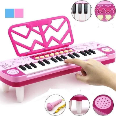 Đàn Piano Kèm Mic Cho Bé Chuẩn Âm Có Đèn Và Nhạc Cho Bé Vui Chơi