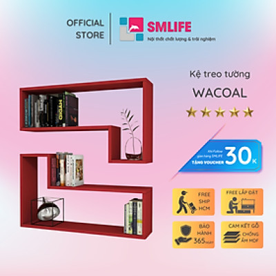 Kệ trang trí gỗ thiết kế mới lạ SMLIFE Wacoal