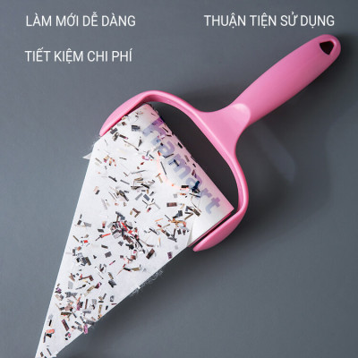 Cây Lăn Bụi Quần Áo Đa Năng Kèm Lõi 60 Lớp Lăn Tóc Làm Sạch Ga Giường Tiện Lợi TẶNG Móc Treo