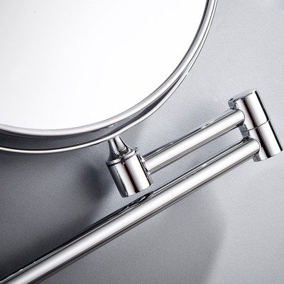 Gương trang điểm phóng đại 3 lần, xoay 360 độ, 2 mặt siêu nét, treo tường phòng tắm, phòng ngủ, Khách sạn, resort, Inox SUS 304, Size 15cm, 18cm, 20cm, Minh House