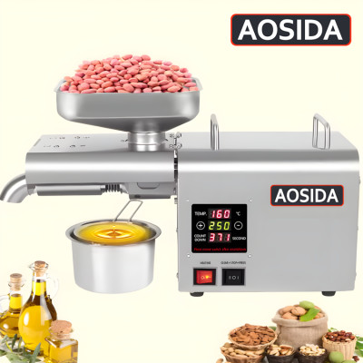 Máy ép dầu thực vật dùng cho gia đình AOSIDA K28S Thương hiệu Anh Quốc cao cấp, Công suất 1100W, 1 giờ ép 5-7.5 kg nguyên liệu - Hàng nhập khẩu