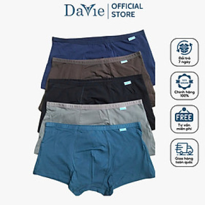 Quần Lót Nam Thương Hiệu Davie DVBX030 Lưng Bản Nhỏ 1.5 Co Giãn 4 Chiều, Thoải Mái Và Thấm Hút Mồ Hôi