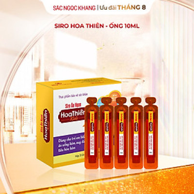 Siro Ăn Ngon Hoa Thiên SẮC NGỌC KHANG vỉ 20 ống x 20ml  giúp hổ trợ kích thích hệ tiêu hóa & ăn ngon miệng 