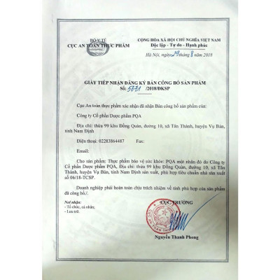 Mật Nhân PQA Giúp Bồi Bổ Sức Khỏe, Hỗ Trợ Tăng Cường Sinh Lực, Sinh Lý Nam Và Mạnh Gân Cốt Hộp 150 Viên