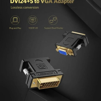 Ugreen UG2012220122TK Màu Đen Đầu chuyển đổi DVI 24 + 5 sang VGA âm - HÀNG CHÍNH HÃNG
