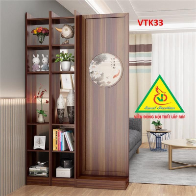 Tủ kệ trang trí kiêm vách ngăn phòng khách , nhà bếp VTK33 - Nội thất lắp ráp Viendong Adv