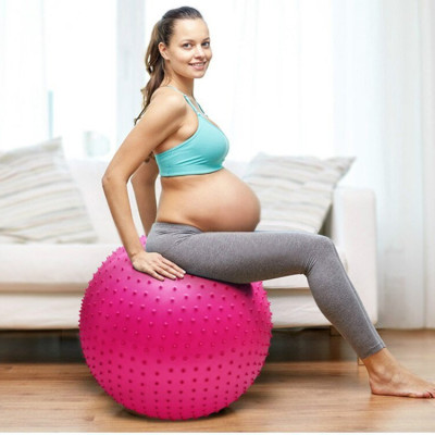 Bóng tập yoga có gai đường kính 75cm chịu lực 200kg(tặng bơm Bóng)