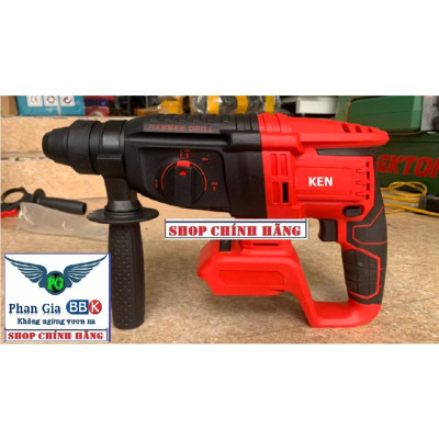 Thân Máy Khoan Bê Tông dùng Pin KEN - Động Cơ Không Chổi Than - 3 Chức Năng - Chuyên Công Trình