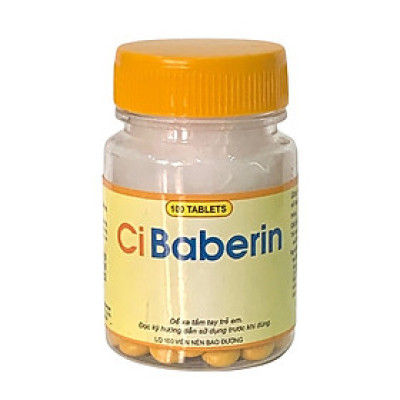 Ci baberin Vinaphar (Berberin )- ( Chai 100 viên Nén Bao Đường )- hỗ trợ trong nhiễm trùng đường ruột