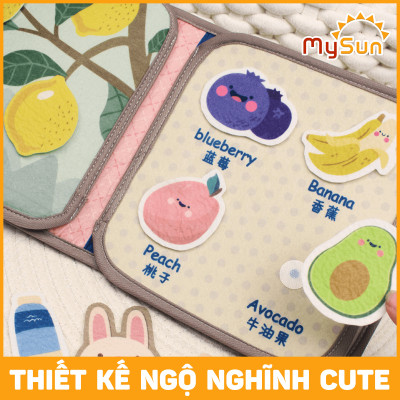 Sách vải cho bé sơ sinh bé 6 tháng dưới 1 tuổi Montessori bận rộn tương tác sách vải nỉ 3d mầm non MySun