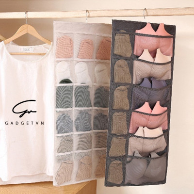 Túi treo đồ 2 mặt 30 ngăn đựng phụ kiện thời trang, thắt lưng, đồ lót, vật dụng gia đình tiết kiệm diện tích có móc treo tủ siêu tiện dụng, chất liệu vải oxford chống thấm nước bền đẹp