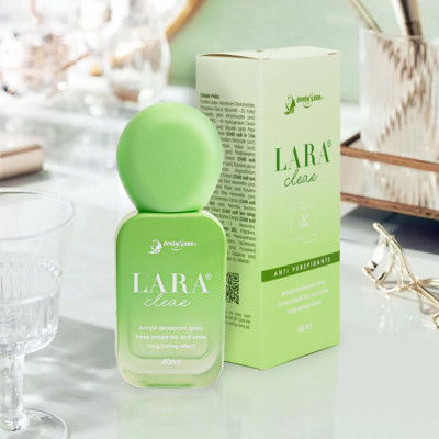 COMBO Xịt Khử Mùi Hôi Nách LARA CLEAR 40ml & AROMA 50ml, Khử Mùi Toàn Thân, Ngăn Tiết Mồ Hôi