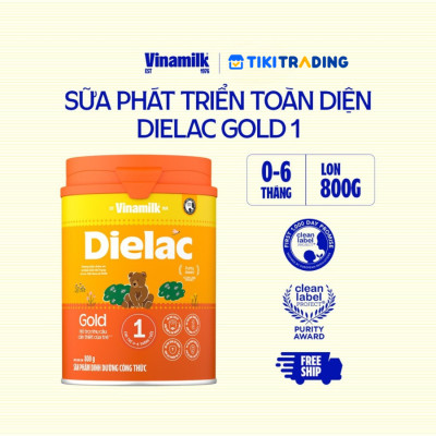 Sữa bột Vinamilk Dielac Alpha Gold 1 800g (cho trẻ từ 0 - 6 tháng tuổi)