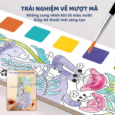 Tranh Tô Màu Nghệ Thuật Cho Bé Mideer Watercolour Painting, Đồ Chơi Thủ Công cho bé 3,4,5,6,7 tuổi