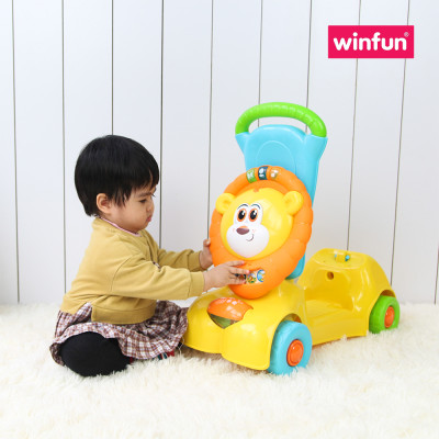 Xe tập đi kết hợp xe chòi chân và xe scooter 3 trong 1 hình sư tử có nhạc cho bé Winfun 0855