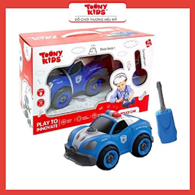 Đồ Chơi Xe Cảnh Sát Có Âm Thanh TOONYKIDS Cho Bé - Police Car TN050 [Tặng Kèm Sticker]
