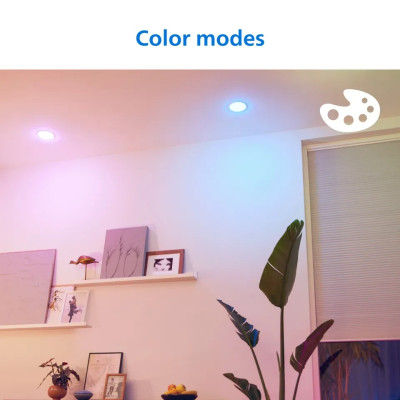 Combo 4 đèn LED âm trần thông minh WiZ Downlight Full Color 16 triệu màu Wifi & Matter, Hàng Chính Hãng, Bảo hành 1 Năm
