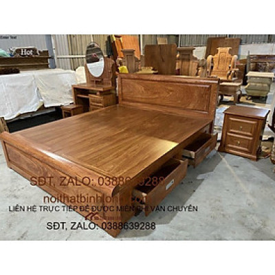 Giường hương đá có ngăn kéo