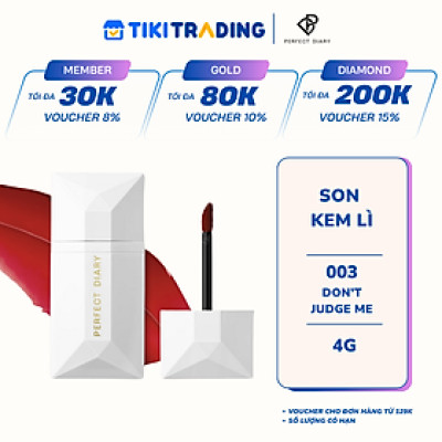 Son kem lì PERFECT DIARY ReadMe chất son mỏng nhẹ bám màu lâu trôi 4g