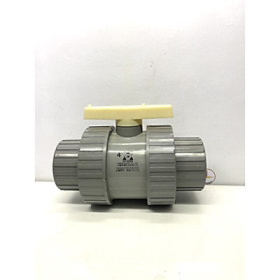 Van hai (2) đầu rắc co 114 nhựa PVC Jiarong _ UB040