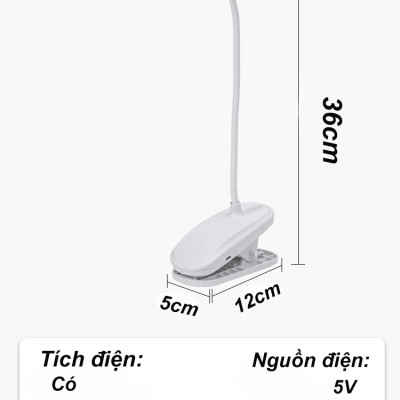 Đèn học LED gắn kẹp bảo vệ mắt chống cận cảm ứng Rhino L203, tích điện đa năng làm việc, để bàn học
