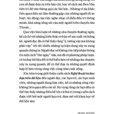 Nghệ Thuật Tư Duy Dựa Trên Dữ Liệu - Để Ra Quyết Định Thông Minh Hơn Trong Một Thê Giới Không Chắc Chắn