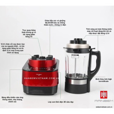   Máy xay nấu sữa hạt đa năng 2in1 công suất 1800W Chống Tràn - Xay Mịn Không Cần Lọc - Máy Xay Nấu Đa Năng - Hàng Nhập Khẩu