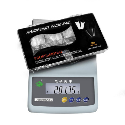 Móng Típ Nối Móng Giả Siêu Dài, 500pcs, Nhựa ABS An Toàn, 2 Màu Trong Và Đục Tự Nhiên, Phom Nhọn Và Thang Làm Nail